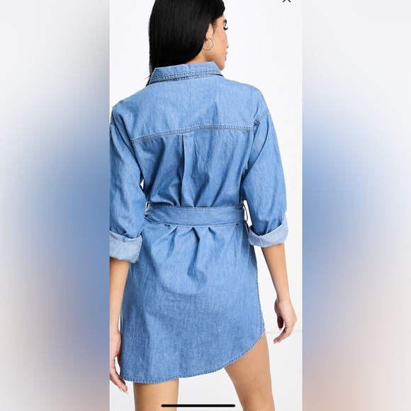 ASOS Denim Shirt Dress - Picture 3 of 4